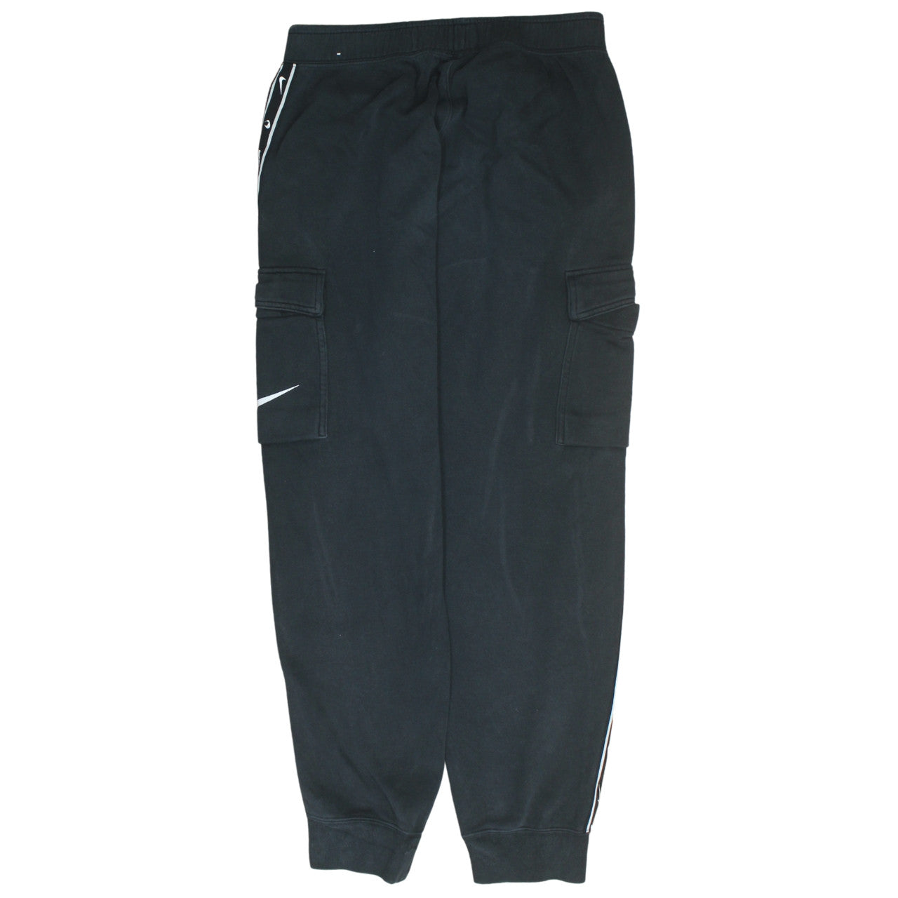 Mens UK Size M Nike Regular Fit Cargo Black Trousers