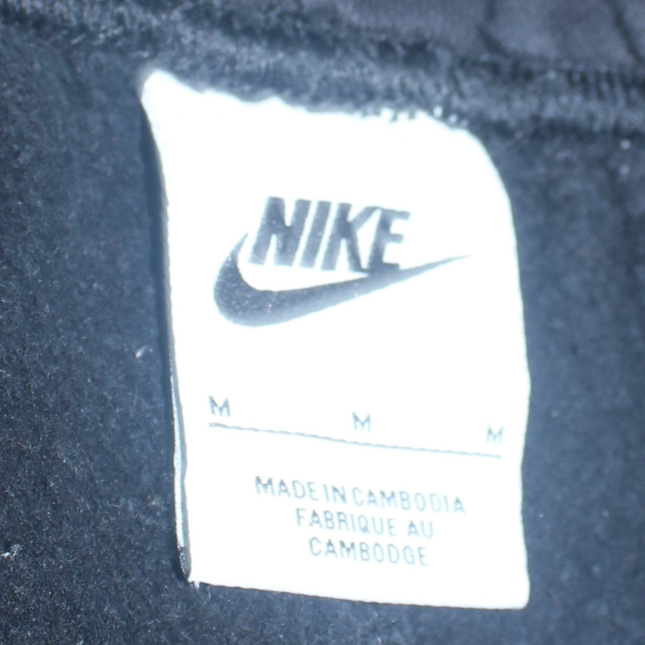 Mens UK Size M Nike Regular Fit Cargo Black Trousers
