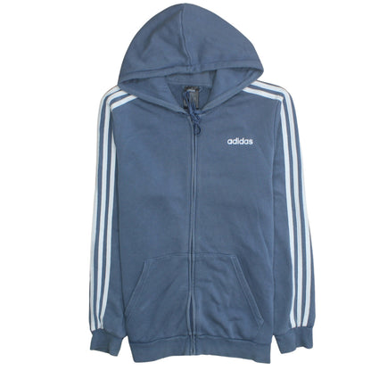 Mens UK Size M adidas Blue Full Zip Hoodie