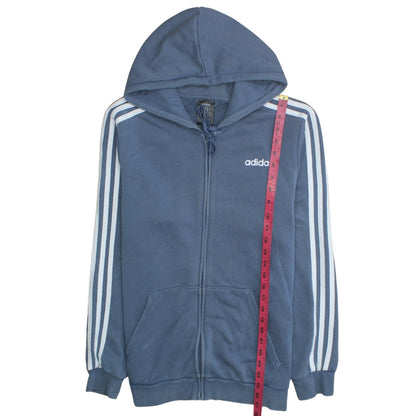 Mens UK Size M adidas Blue Full Zip Hoodie