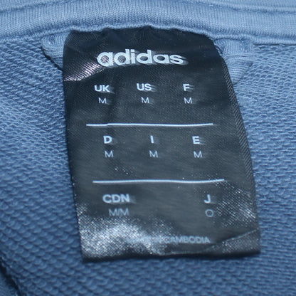 Mens UK Size M adidas Blue Full Zip Hoodie