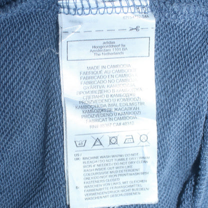 Mens UK Size M adidas Blue Full Zip Hoodie