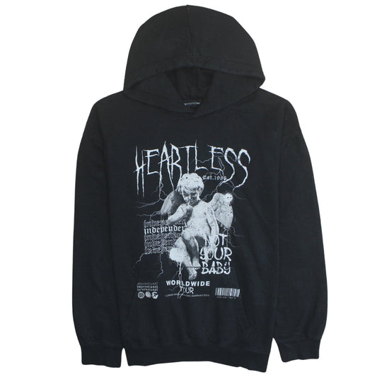 Womens UK Size M PRETTYLITTLETHING Black Pullover Hoodie
