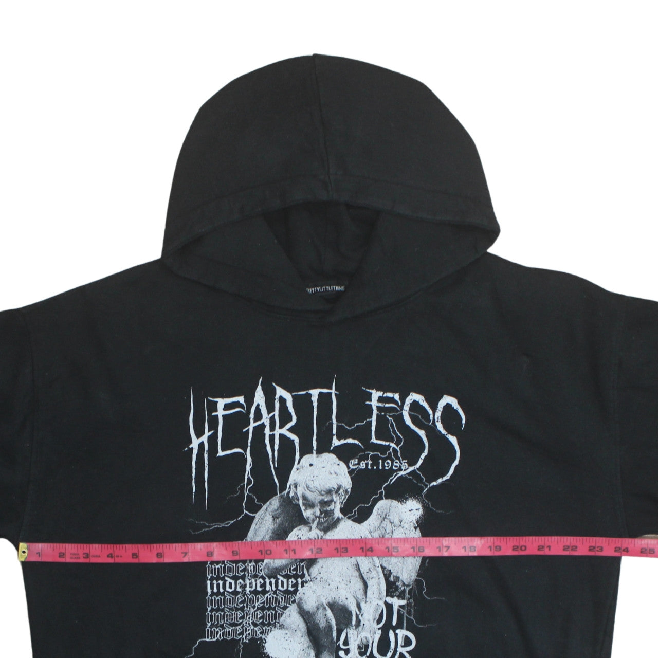 Womens UK Size M PRETTYLITTLETHING Black Pullover Hoodie