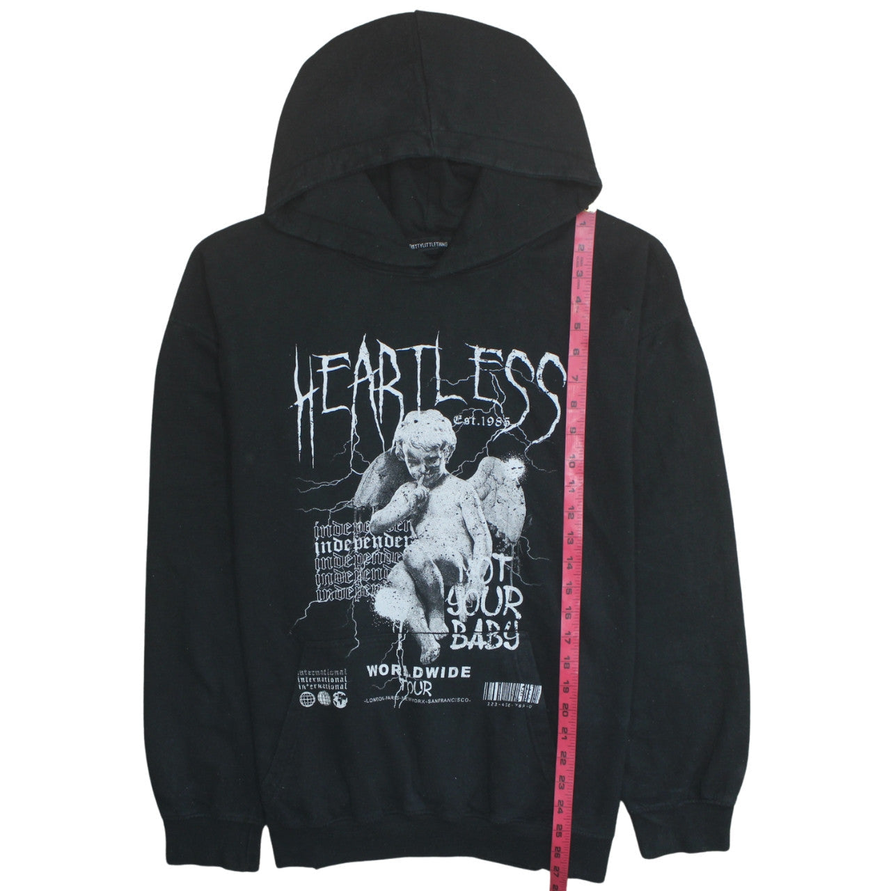 Womens UK Size M PRETTYLITTLETHING Black Pullover Hoodie