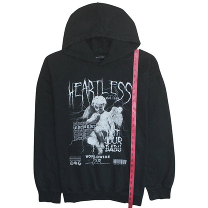 Womens UK Size M PRETTYLITTLETHING Black Pullover Hoodie