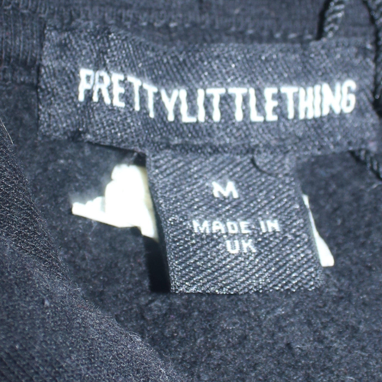 Womens UK Size M PRETTYLITTLETHING Black Pullover Hoodie