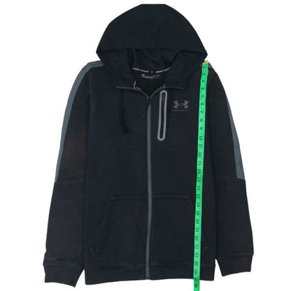 Mens UK Size L Under armour Black Full Zip Hoodie