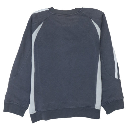 Adidas Boys Grey 10 Years Pullover Sweatshirt with Logo Stripes