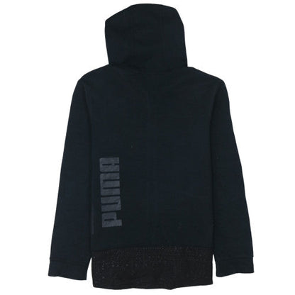 Puma Boys Black Full Zip Hoodie Fleece XL 13-14 Years Comfortable Casual