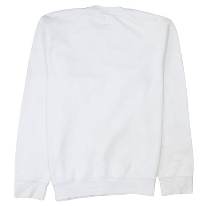 Womens UK Size M Russell White Pullover Sweatshirt