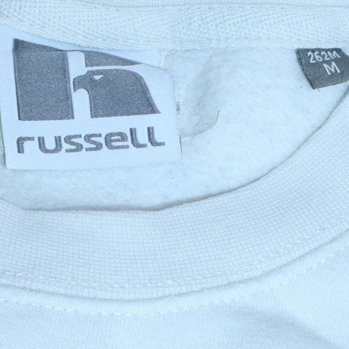Womens UK Size M Russell White Pullover Sweatshirt