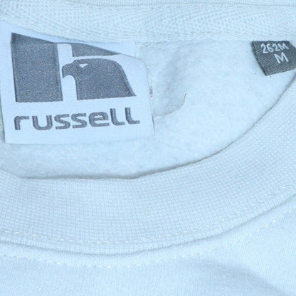 Womens UK Size M Russell White Pullover Sweatshirt