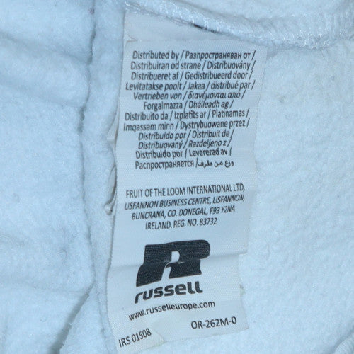 Womens UK Size M Russell White Pullover Sweatshirt