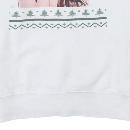 Womens UK Size M Russell White Pullover Sweatshirt