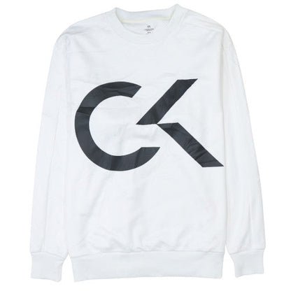 Mens UK Size XS Calvin Klein White Pullover Sweatshirt