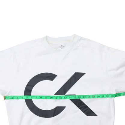 Mens UK Size XS Calvin Klein White Pullover Sweatshirt