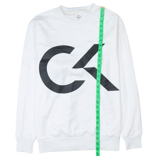 Mens UK Size XS Calvin Klein White Pullover Sweatshirt