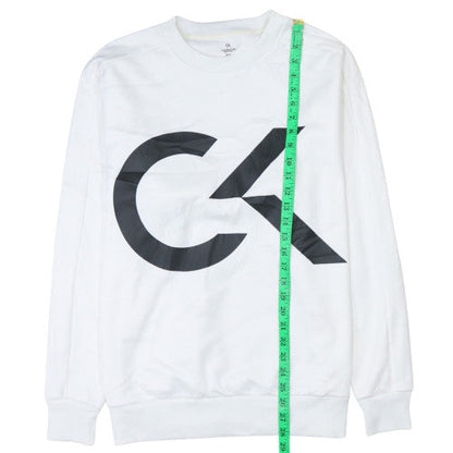 Mens UK Size XS Calvin Klein White Pullover Sweatshirt