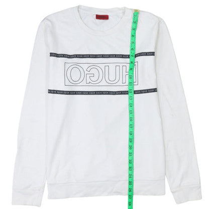Mens UK Size XL HUGO BOSS White Pullover Sweatshirt