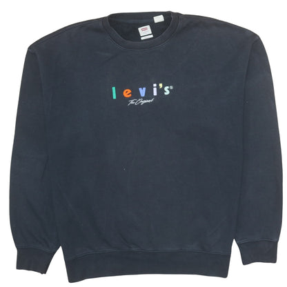 Mens UK Size L Levi's Black Pullover Sweatshirt