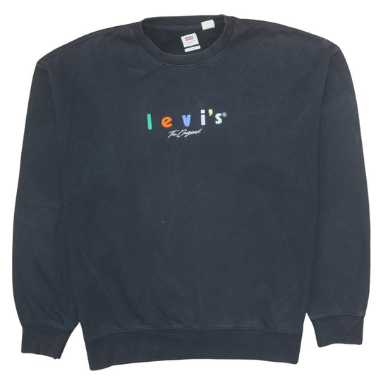 Mens UK Size L Levi's Black Pullover Sweatshirt