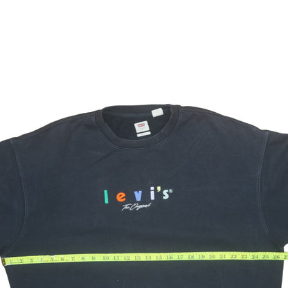 Mens UK Size L Levi's Black Pullover Sweatshirt