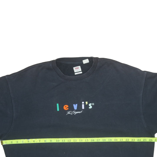 Mens UK Size L Levi's Black Pullover Sweatshirt