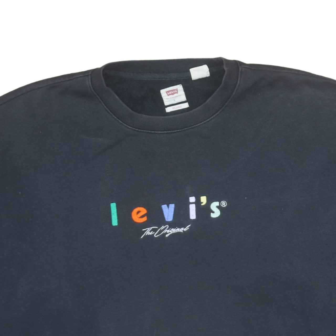 Mens UK Size L Levi's Black Pullover Sweatshirt