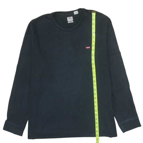 Levi's Men's Black Long Sleeve Crew Neck Cotton T-Shirt XXL