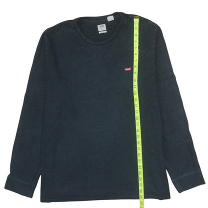 Levi's Men's Black Long Sleeve Crew Neck Cotton T-Shirt XXL