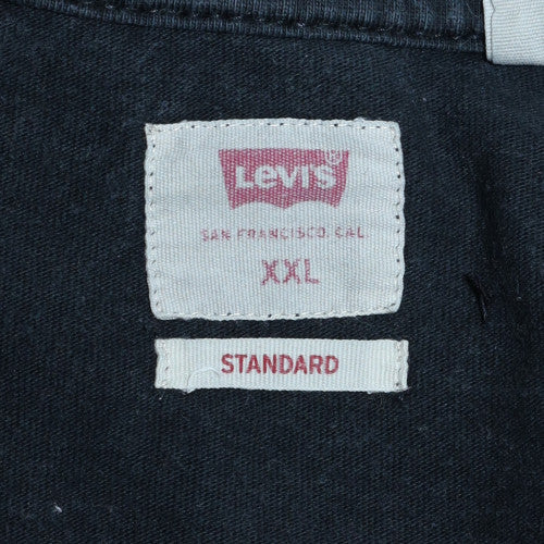 Levi's Men's Black Long Sleeve Crew Neck Cotton T-Shirt XXL