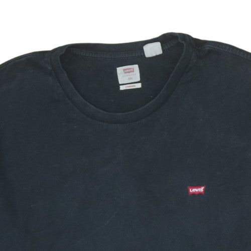 Levi's Men's Black Long Sleeve Crew Neck Cotton T-Shirt XXL