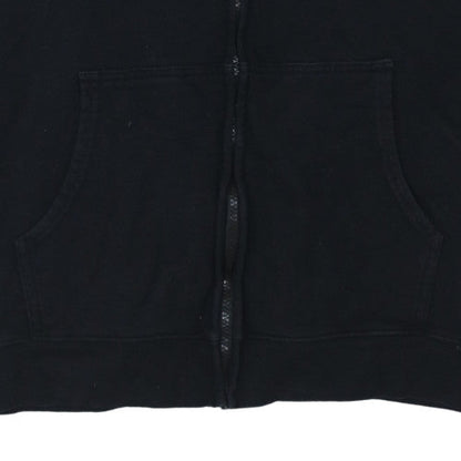 Mens UK Size 3XL Wild Black Full Zip Hoodie