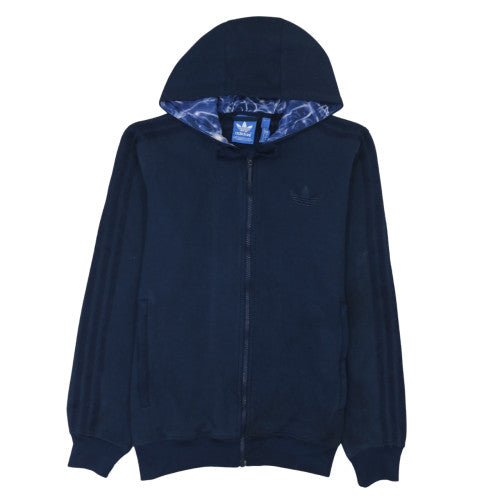 Mens UK Size M adidas Blue Full Zip Hoodie
