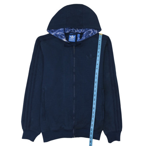 Mens UK Size M adidas Blue Full Zip Hoodie