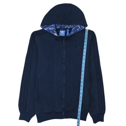 Mens UK Size M adidas Blue Full Zip Hoodie