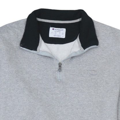 Mens UK Size L Champion Grey Henley Sweatshirt