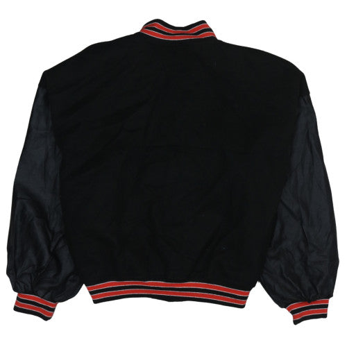 Womens UK Size 10 Boohoo Black Varsity Jacket