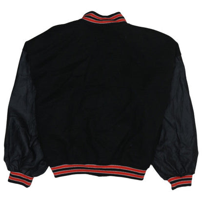 Womens UK Size 10 Boohoo Black Varsity Jacket
