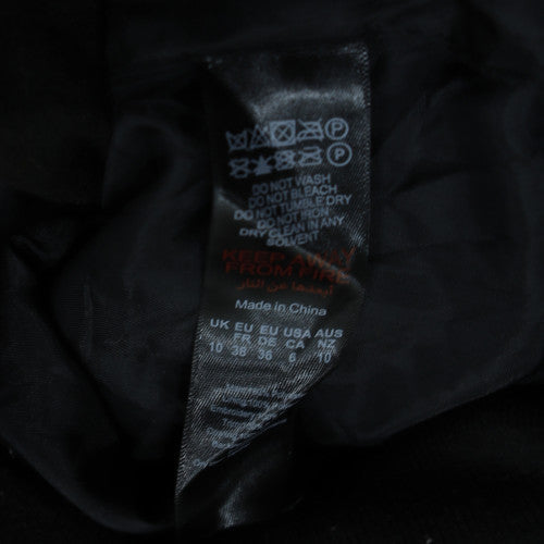 Womens UK Size 10 Boohoo Black Varsity Jacket