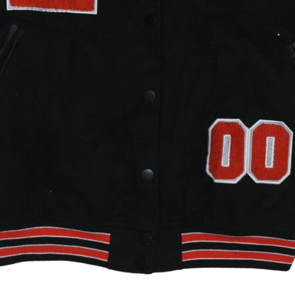 Womens UK Size 10 Boohoo Black Varsity Jacket