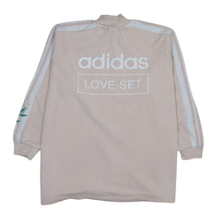 Womens UK Size 10 adidas Beige Pullover Sweatshirt