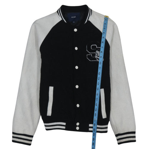 Womens UK Size XS Kiabi Black Varsity Jacket