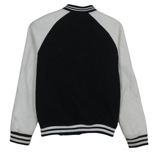 Womens UK Size XS Kiabi Black Varsity Jacket