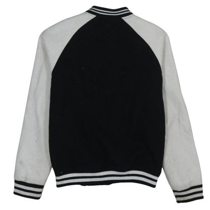 Womens UK Size XS Kiabi Black Varsity Jacket