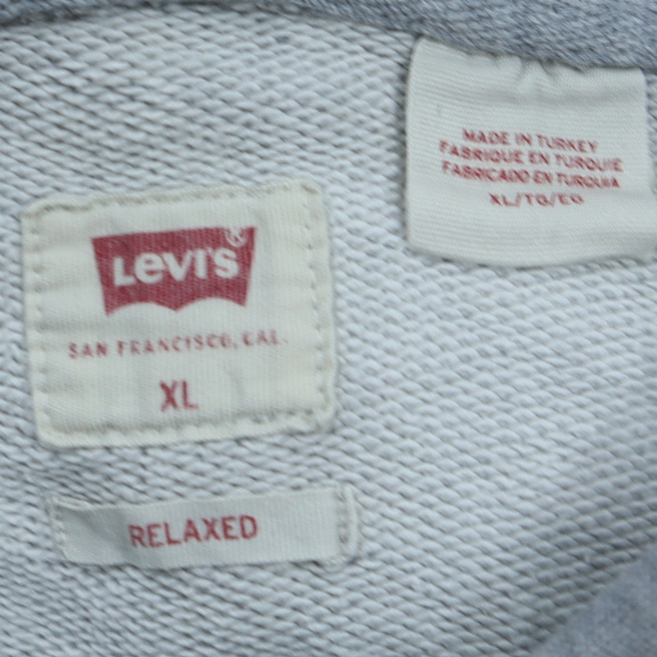 Mens UK Size XL Levi's Grey Pullover Hoodie