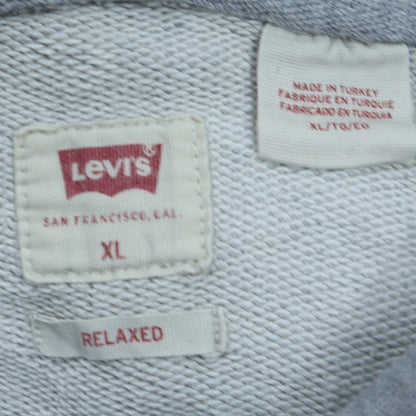Mens UK Size XL Levi's Grey Pullover Hoodie