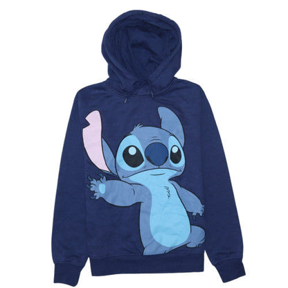 Womens UK Size 2XS Disney Blue Pullover Hoodie