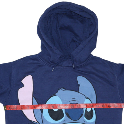 Womens UK Size 2XS Disney Blue Pullover Hoodie